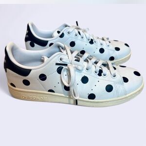Big kids/ women’s 7 Polka dot Adidas Stan Smith trainers #polkadot
